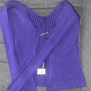 Jacquemus La Maille Pralu Lounge cardigan 42 purple new never worn